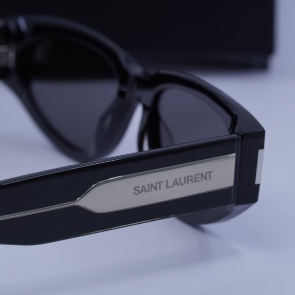Saint Laurent SL618 001 Black Cat Eye Sunglasses - Picture 9 of 14